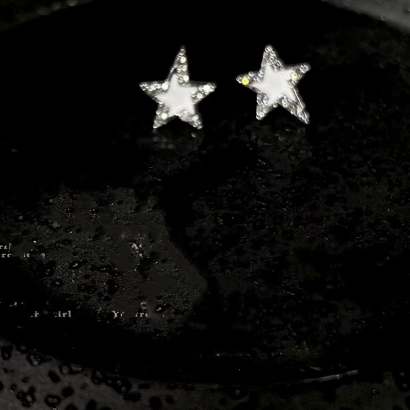 Khuyên Tai Ngôi Sao Bất Đối Xứng Đính Đá Phong Cách Mới Bán Chạy Cao Cấp Cho Nữ