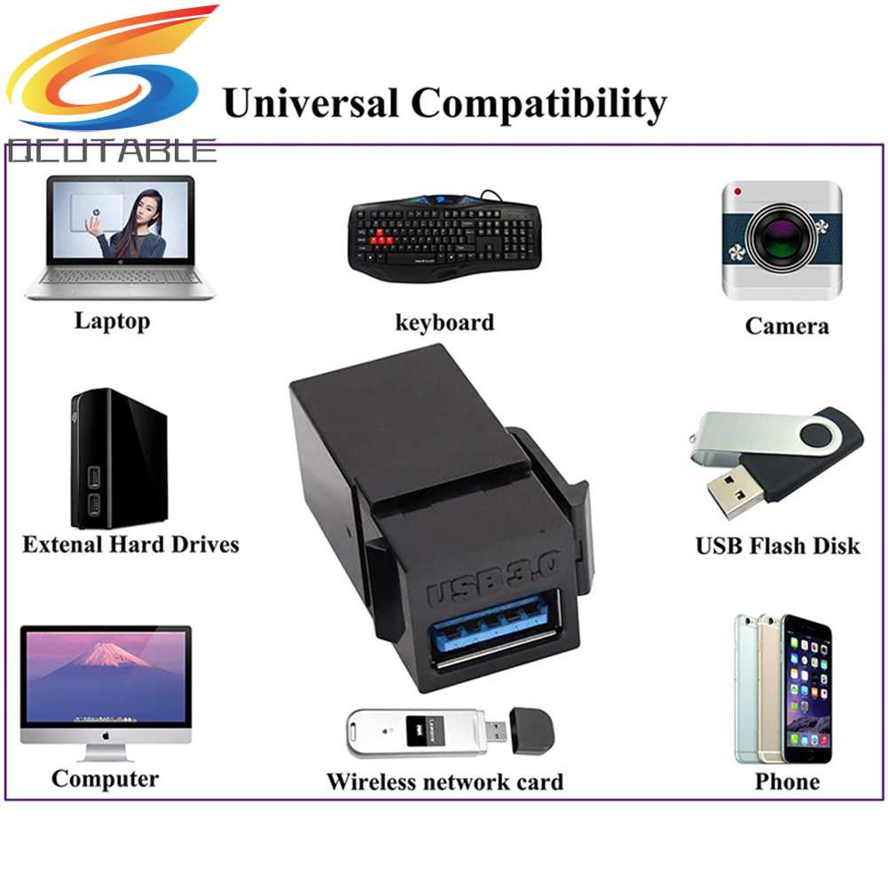 Giắc Cắm Chuyển Đổi USB 3.0 Keystone Female Sang Female