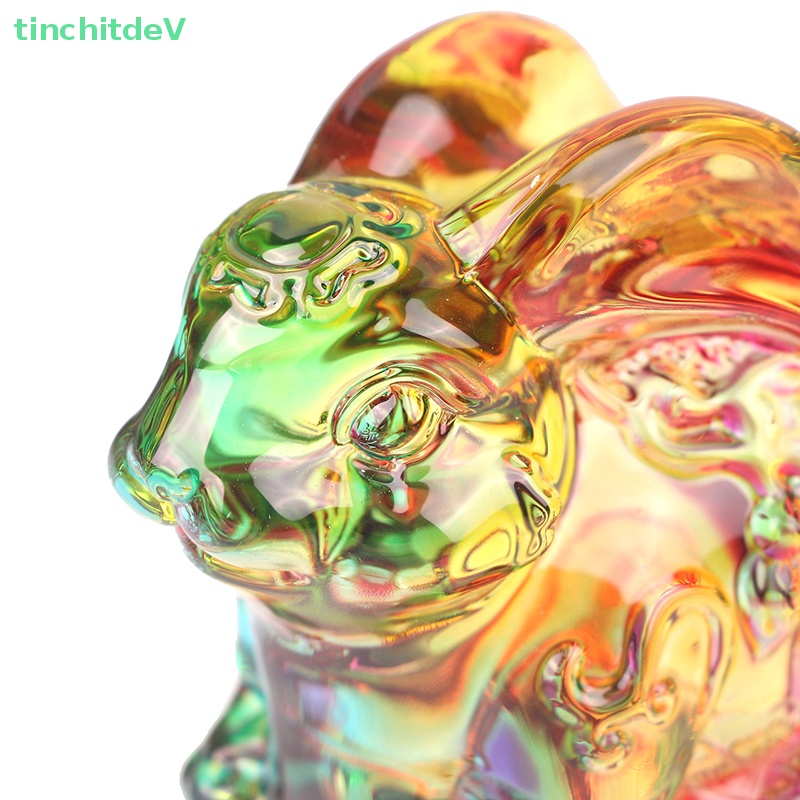 [TinchitdeV] Tượng Thỏ Con Bằng Thủy Tinh Pha Lê Dễ Thương Trang Trí Sinh Nhật [Mới]