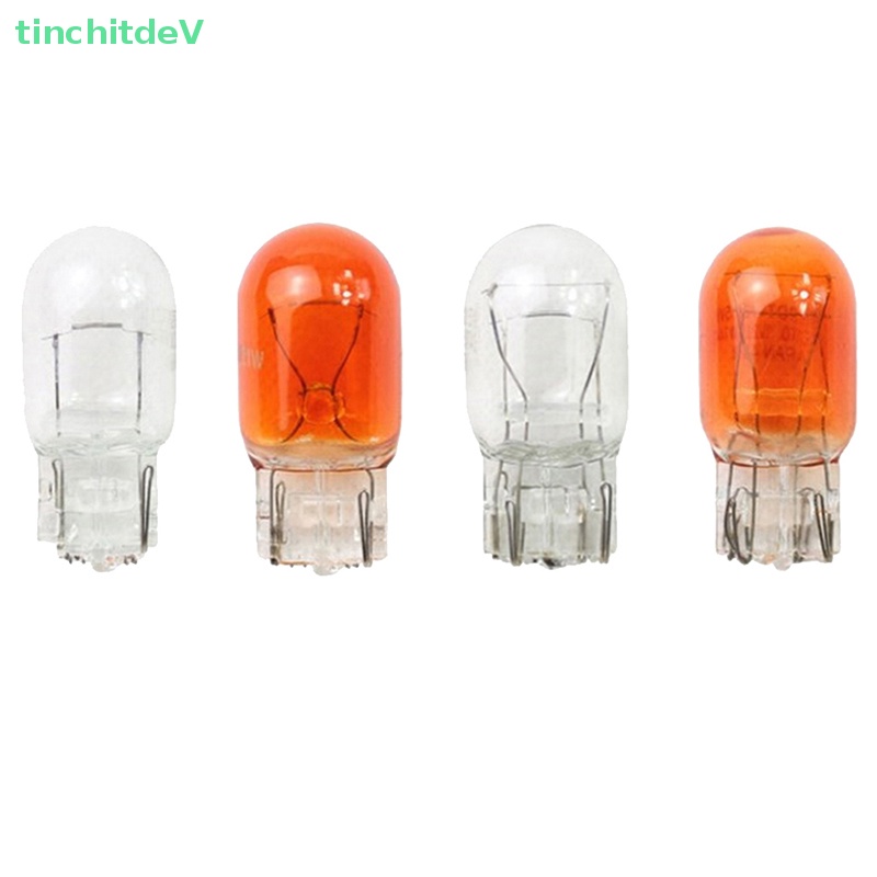 Bộ 10 Bóng Đèn Tín Hiệu T20 W21 / 5W Ánh Sáng Cam Chất Lượng Cao