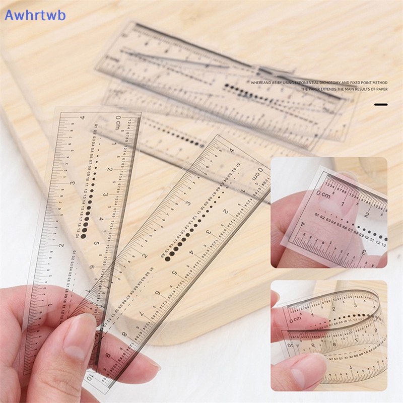 Set 10 Thước Đo Kích Thước Đính Đá Trang Trí Móng Tay Bằng PVC Trong Suốt Mới