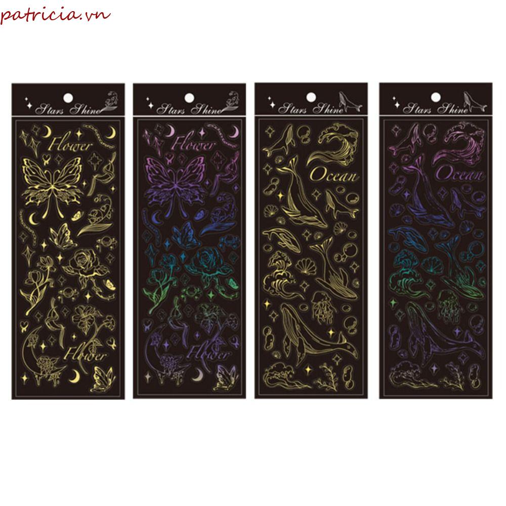 Miếng Dán Trang Trí Album Ảnh Hình Bướm Màu Laser DIY