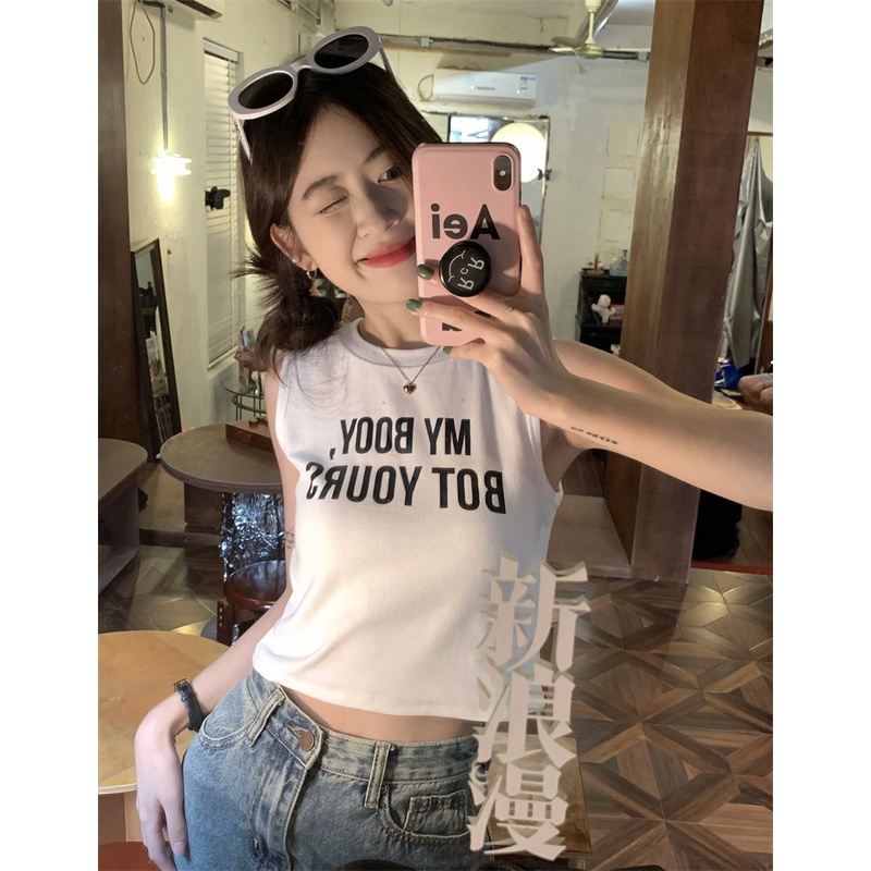 Áo Hai Dây Ngắn Màu Hồng Trơn Phong Cách Mỹ Ngọt Ngào Thời Trang Mùa Hè Cho Nữ