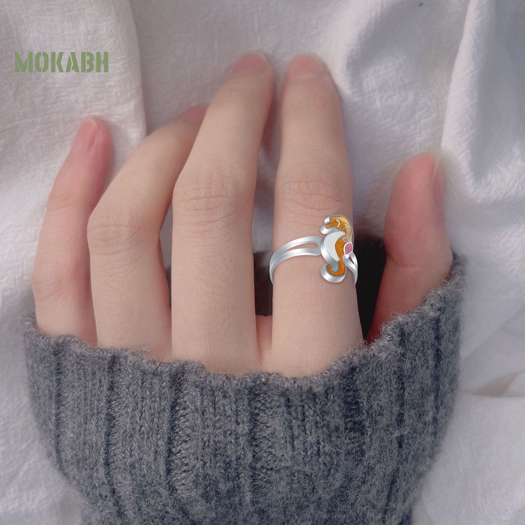 Nhẫn Hình Cá Ngựa Thay Đổi Màu Sắc Theo Tâm Trạng Thời Trang Cho Nữ