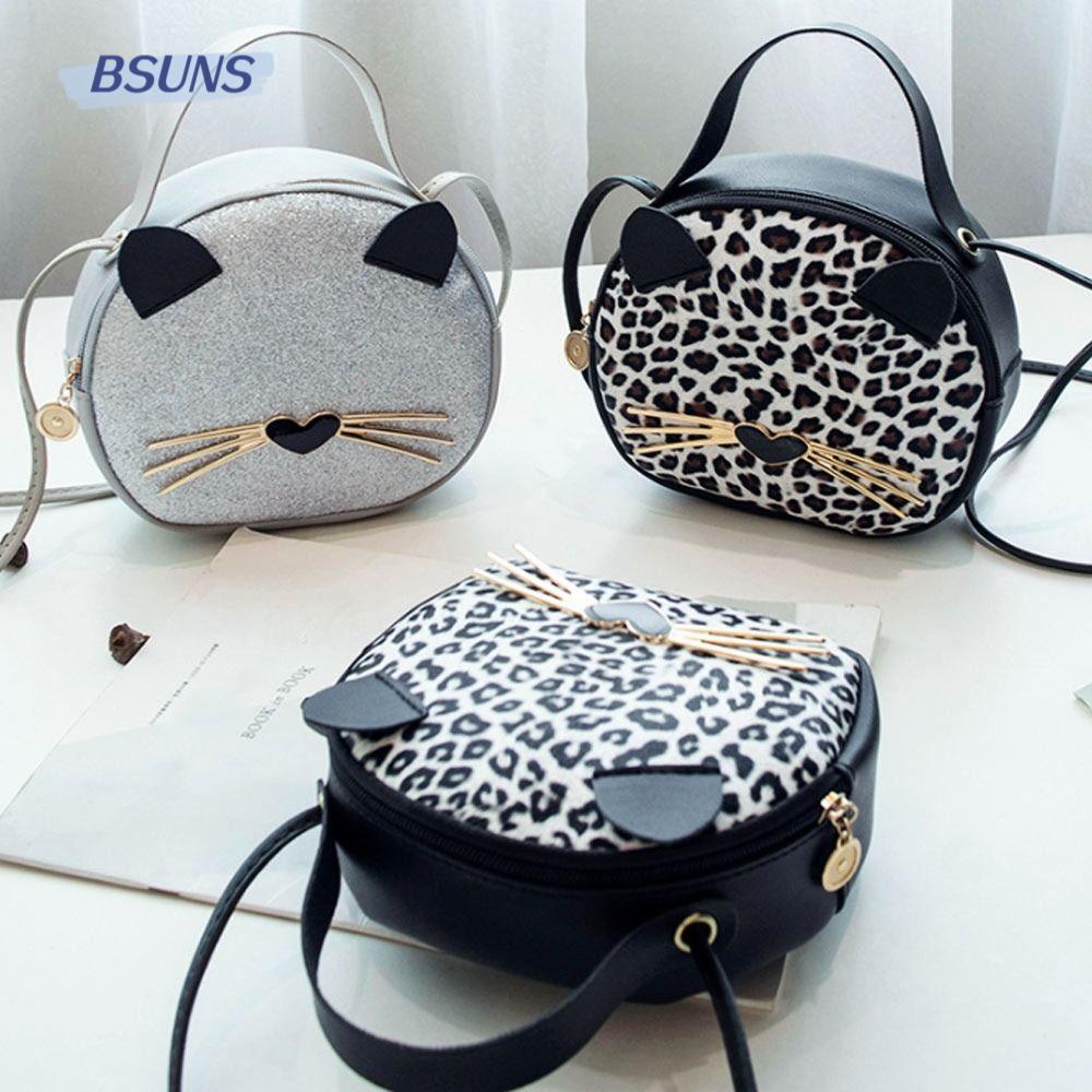 Túi Đeo Vai Hình Vuông Cỡ Nhỏ In Họa Tiết Mèo Dễ Thương Phong Cách Cổ Điển Thời Trang