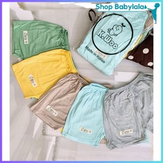 Quần đùi chục KWO MINKY thun lạnh loại 1 cho bé trai bé gái sơ sinh co dãn 4 chiều cho bé từ 0-3 tuổi cực thoải mái