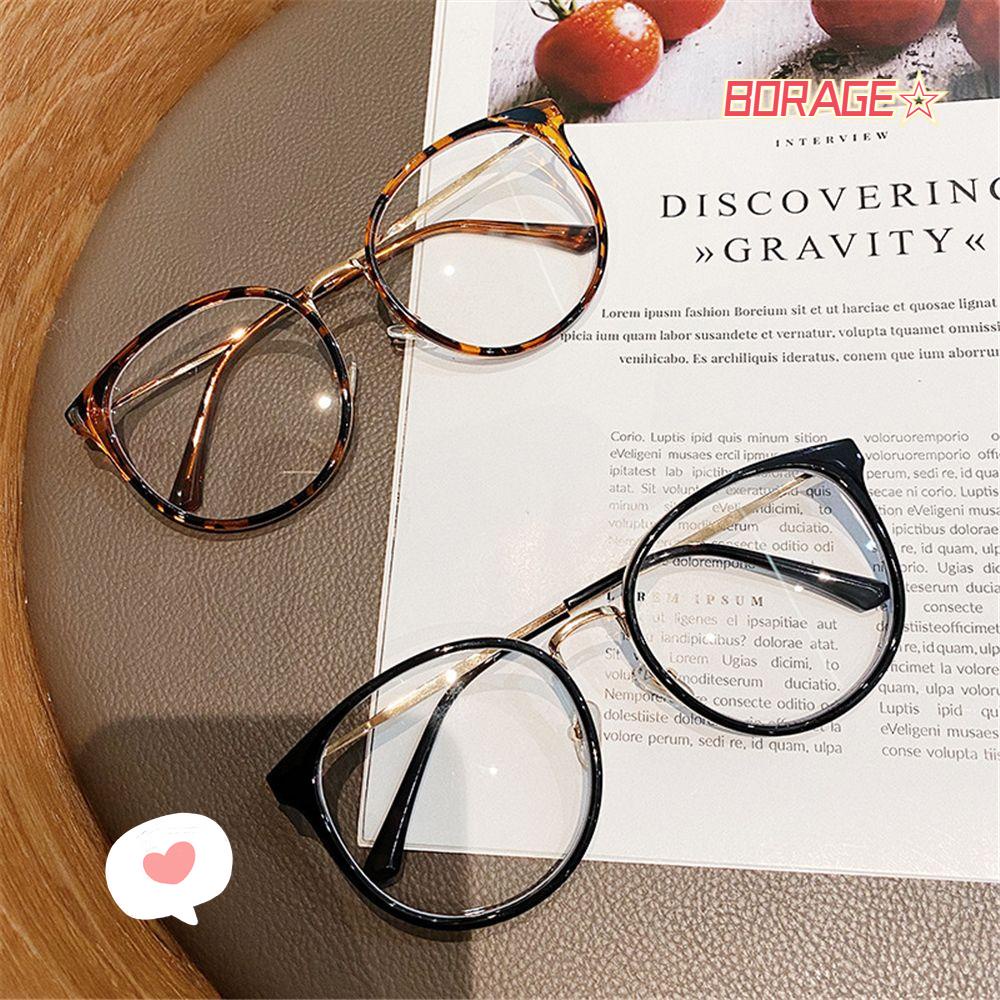 Mắt Kính Gọng Tròn Trong Suốt Chống Ánh Sáng Xanh Thời Trang Unisex