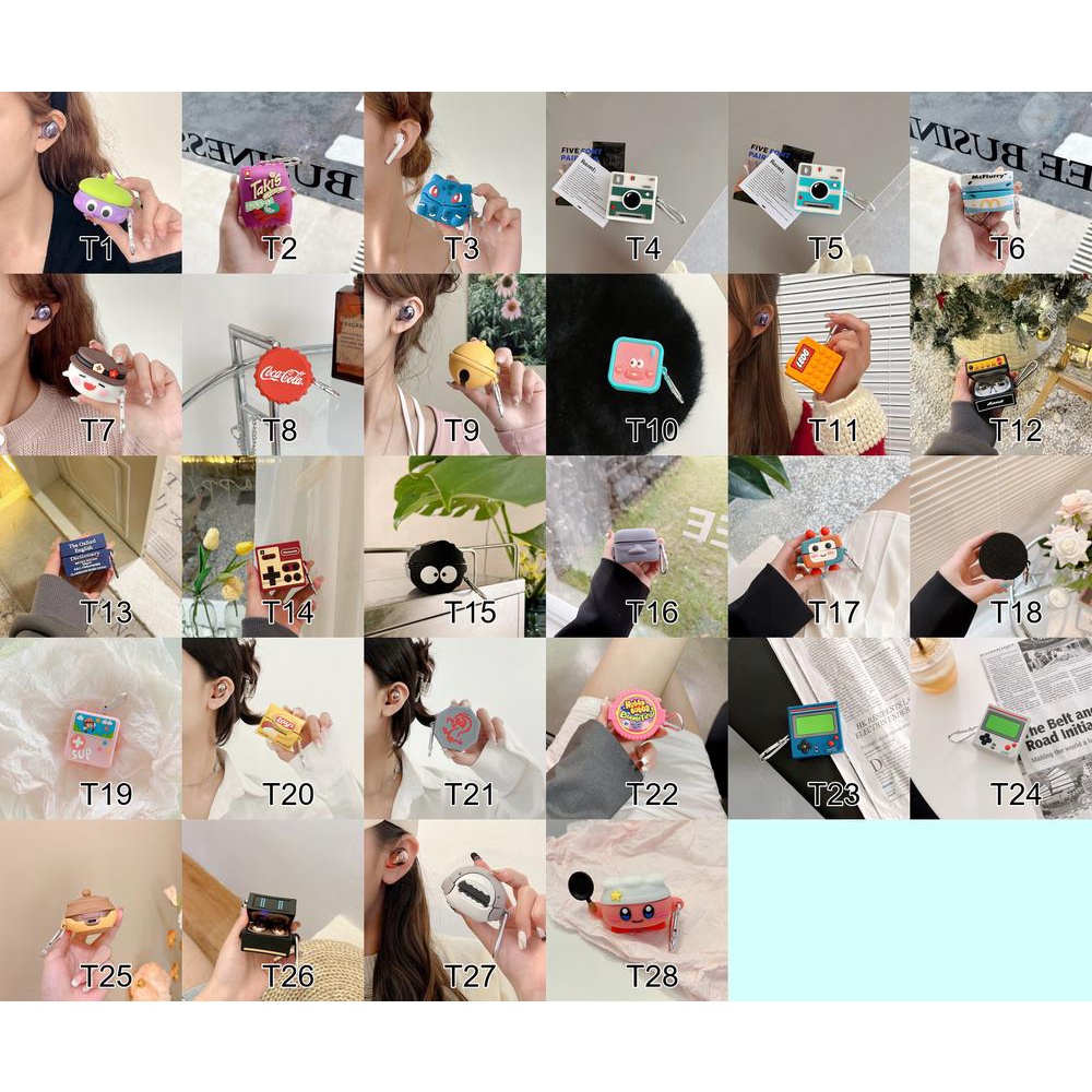 Vỏ Bảo Vệ Hộp Sạc Tai Nghe Samsung Galaxy Buds2 Pro Buds Pro Buds 2 Buds Live Bằng Silicon Họa Tiết Hoạt Hình Nhiều Màu Dễ Thương