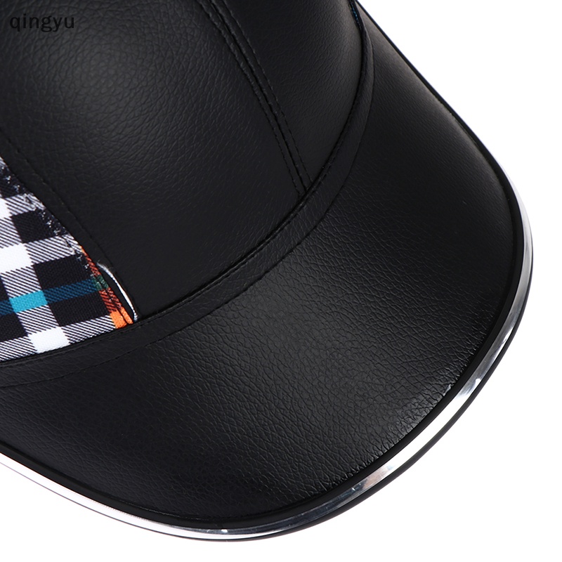 Qingyu Mũ Bảo Hiểm Xe Máy Nửa Mặt An Toàn Cứng Cáp Phong Cách Vintage