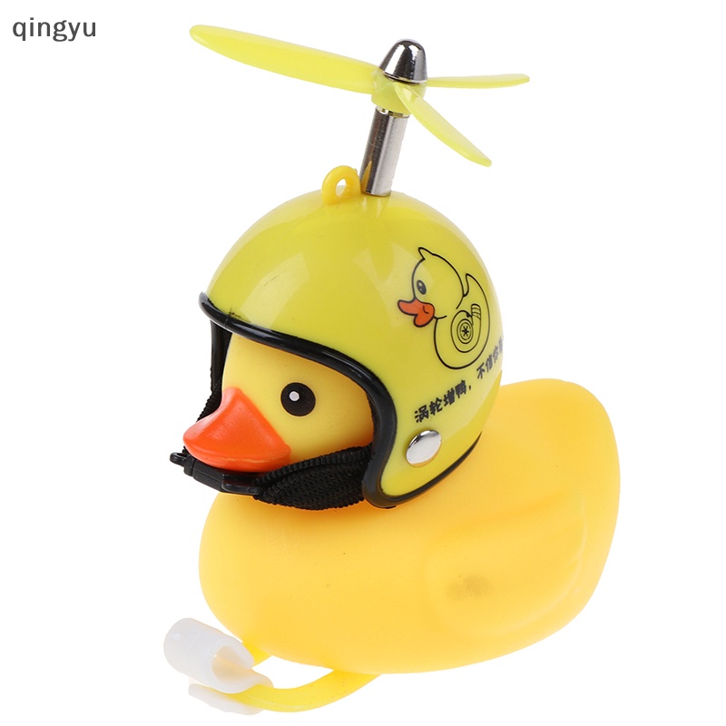 Chuông Xe Đạp Hình Vịt Hoạt Hình Đội Mũ Bảo Hiểm Có Đèn Kẹp Tóc PLI PLI Chất Lượng Cao