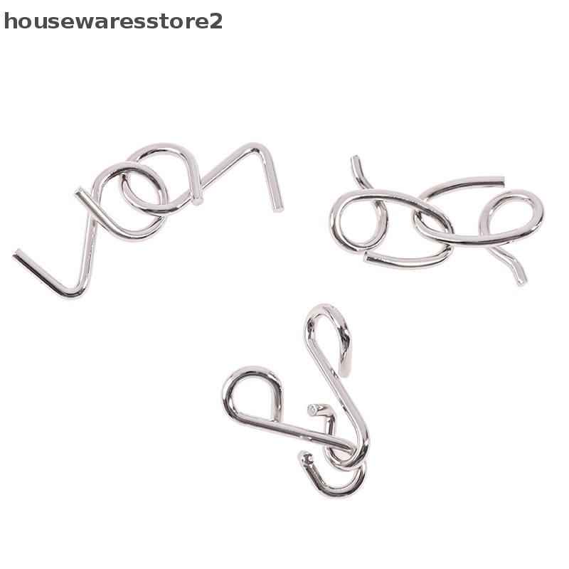 Set 2 / 8 Khối Kim Loại Đồ Chơi Thử Thách Trí Thông Minh IQ Cho Người Lớn Và Trẻ Em