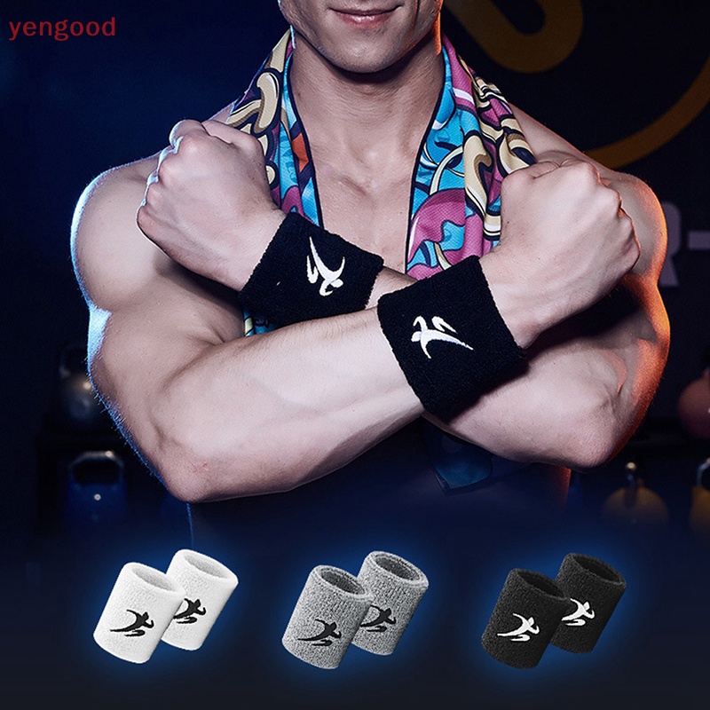 Băng Quấn Bảo Vệ Cổ Tay Thấm Hút Mồ Hôi Bằng Cotton Nhiều Màu Sắc Unisex