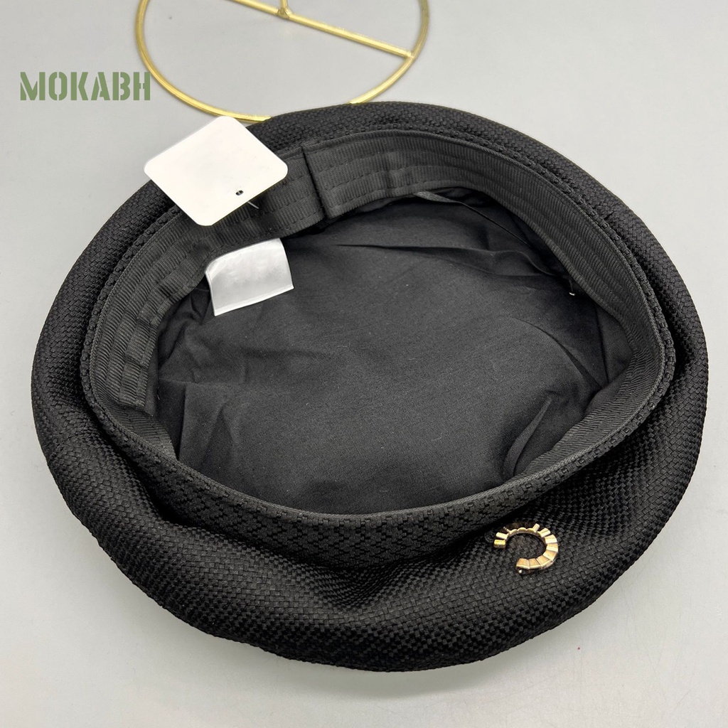 [Mok Abh] Mũ Beret Dệt Kim Polyester Không Vành Dễ Phối Đồ Thời Trang Thường Ngày Cho Nữ