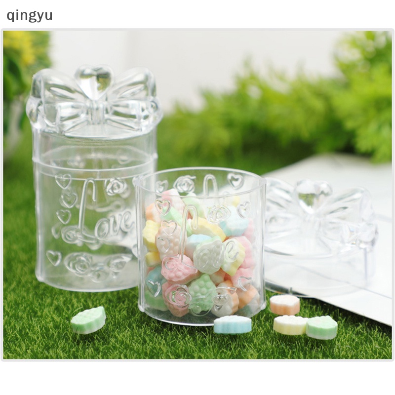 Qingyu Hộp Nhựa Trong Suốt Hình Vuông Đựng Trang Sức Kẹo Ngọt