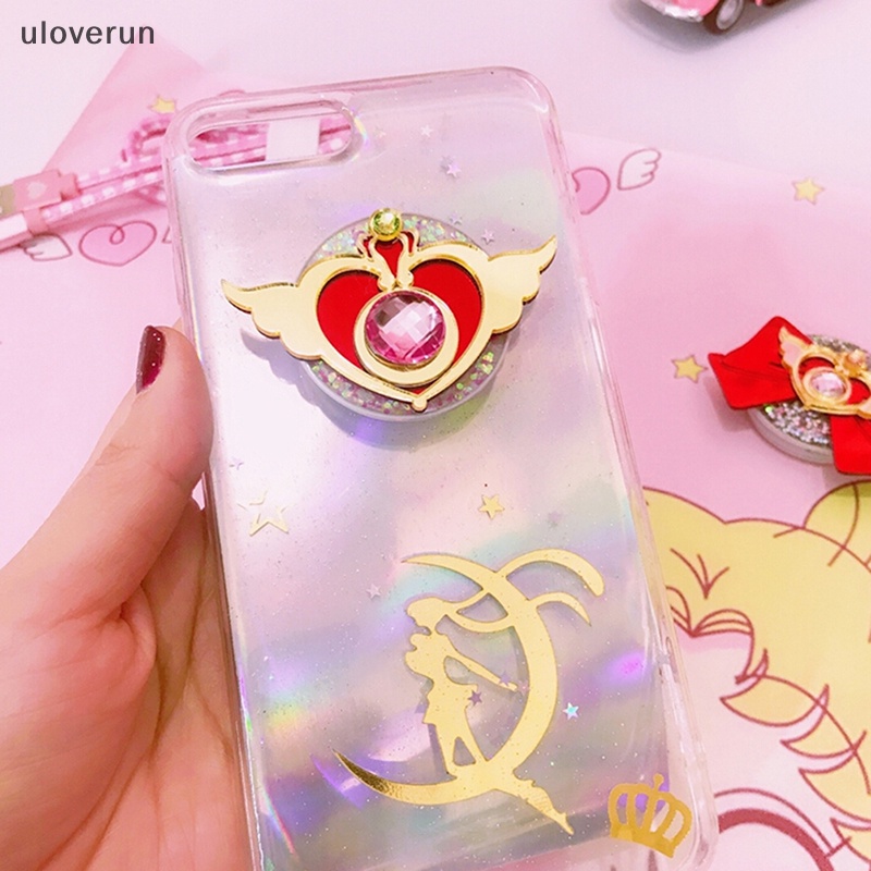 Uloverun Vòng Nhẫn Đỡ Điện Thoại Họa Tiết Thủy Thủ Mặt Trăng Thông Dụng vn