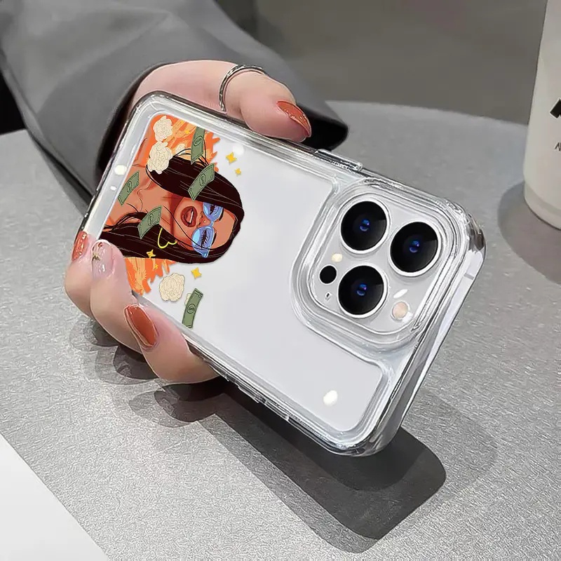 Ốp Điện Thoại TPU Mềm Trong Suốt Chống Sốc Thời Trang Cho IPhone 11 14 13 12 Pro Max XS X XR 7 + 8 6 6S Plus Sự Bảo Vệ