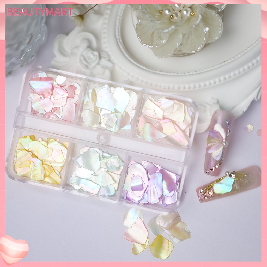 1 Hộp Vỏ Sò Lấp Lánh Trang Trí Móng Tay Nghệ Thuật