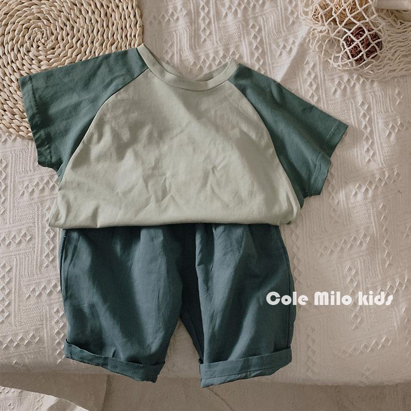 Áo Thun Cotton Ngắn Tay Phối Màu Thời Trang Mùa Hè Cho Bé trẻ em