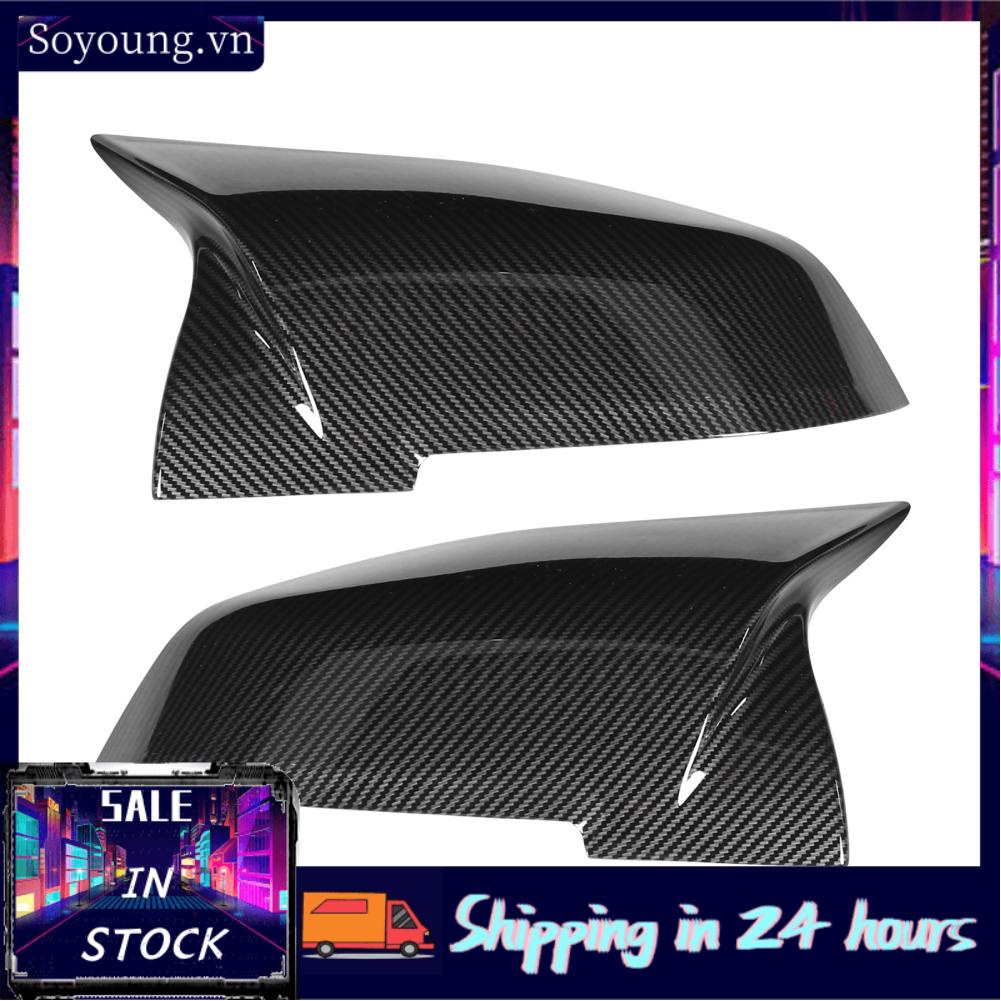Soyoung Side Door Mirror Cover  Abs Material Rear View Trim 2Pcs Lightweight for 3 Series F30 F31 320I 328I 330I 335I Touring 2012‑2018