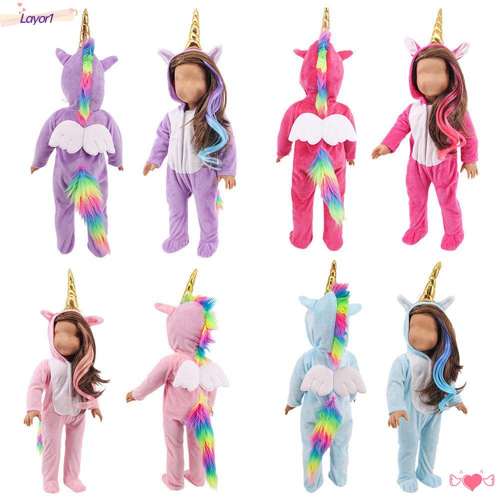 Layor1 Bộ Đồ Ngủ Họa Tiết Động Vật Hoạt Hình Thời Trang Dành Cho Búp Bê 18Inch