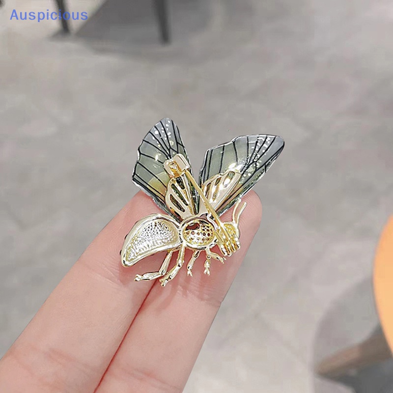 Ghim Cài Áo Hình Cánh Ong Trong Suốt Tráng Men Thời Trang Cho Nữ