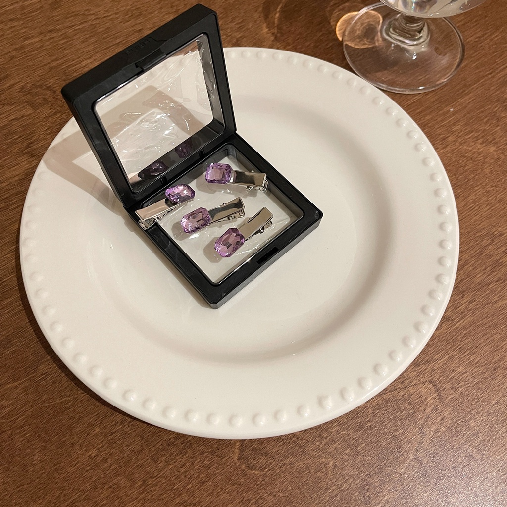 Hộp 4 Kẹp Tóc Kim Loại Đính Đá Sang Trọng Cho Nữ Mã 2023