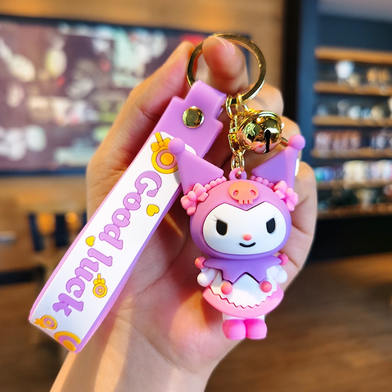 Móc Khóa Trang Trí Túi Xách / Xe Hơi Hoạt Hình Kuromi Dễ Thương Dành Cho Nữ H0227
