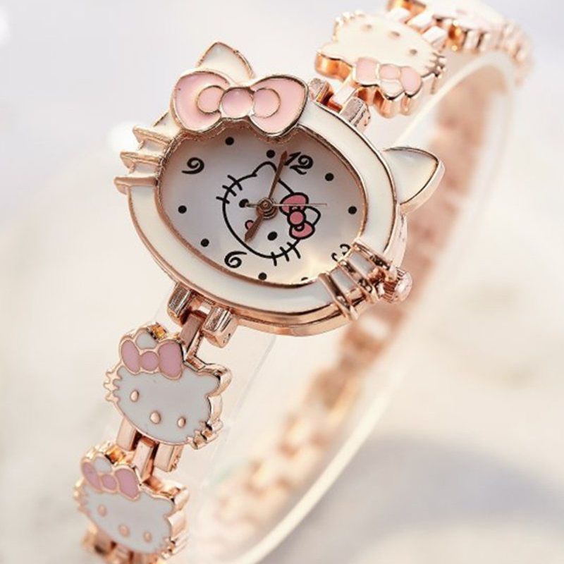 Đồng Hồ Đeo Tay Điện Tử Hình Hello Kitty Dễ Thương Cho Bé Gái