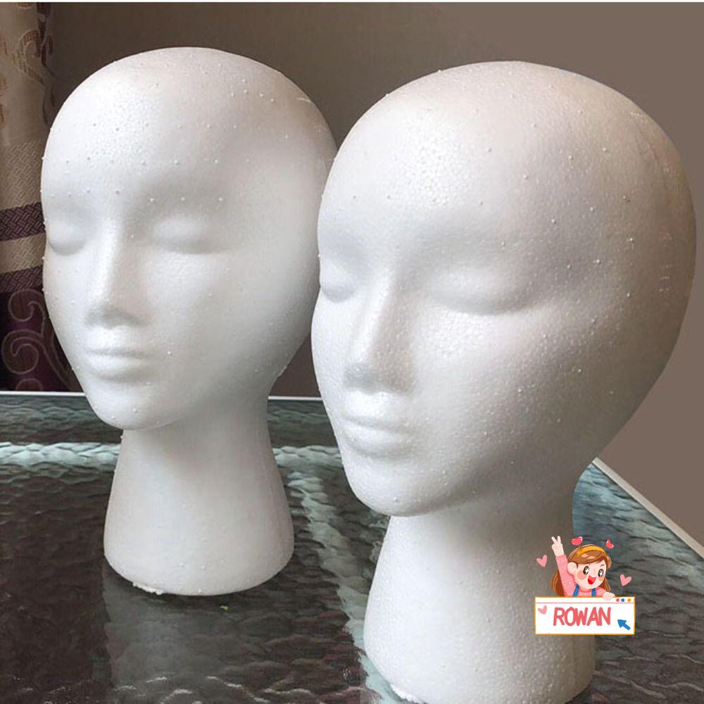 ROWANS Mô Hình Đầu Người Nữ Có Giá Đỡ Trưng Bày Tóc Giả Bằng Xốp