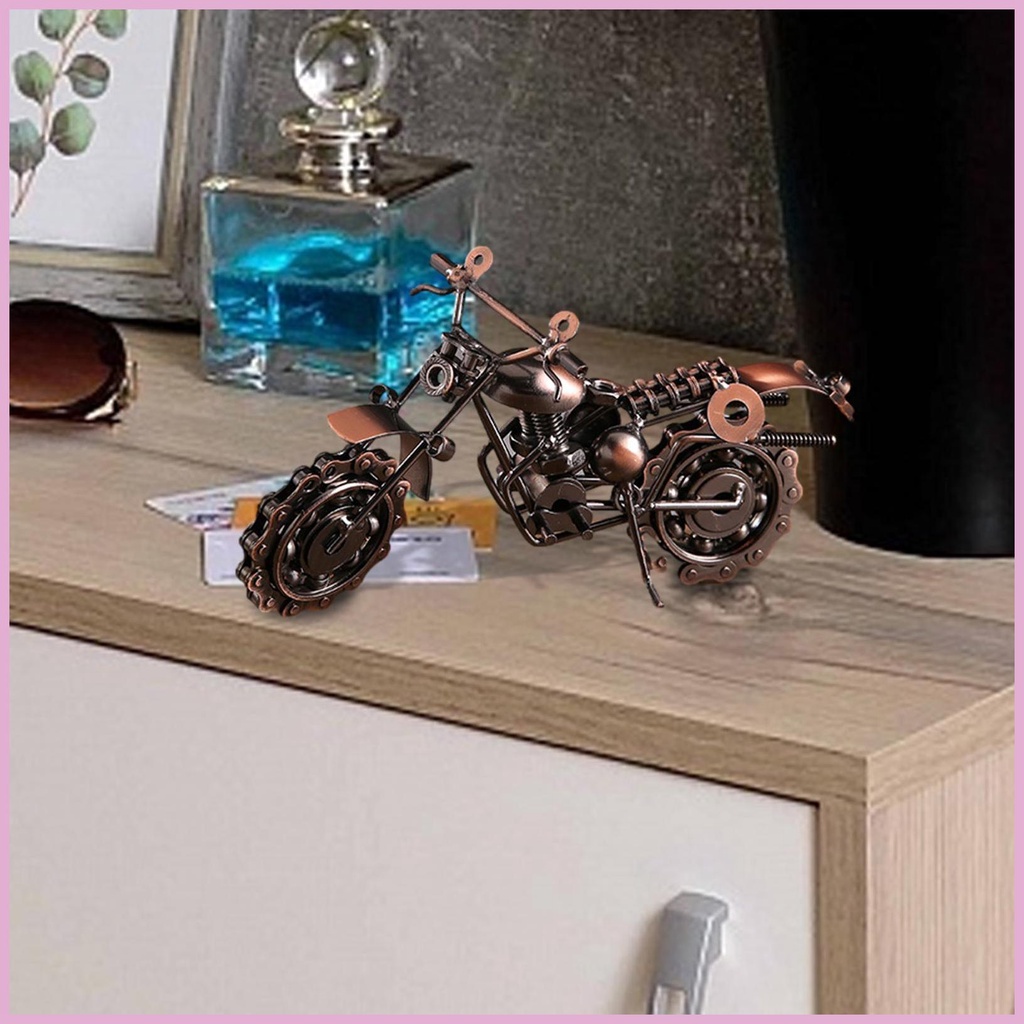 Mô Hình Xe Mô Tô Harley-Davidson Die Cast Mạ Điện Có Thể Di Chuyển