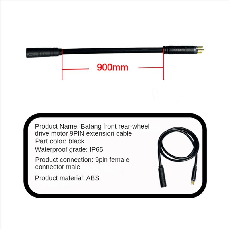 1 Dây Cáp Nối Dài Động Cơ E-Bike 9 Pin Thay Thế Cho Xe Đạp Điện Bafang