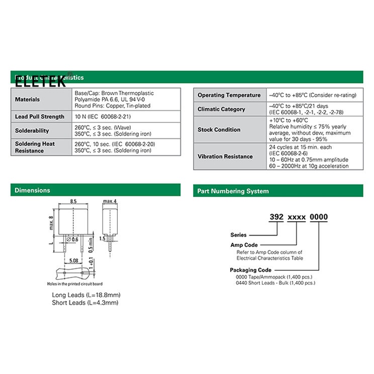 Set 20 Cầu Chì 1A 2A 3.15A 4A 5A 6.3A 250V 392 T2A LCD T3.15A
