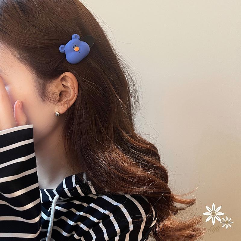 Kẹp Tóc Mái Ngang Hình Gấu Màu Sắc Ngọt Ngào Dễ Thương Cho Nữ