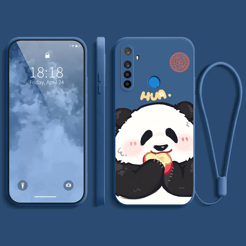 Ốp lưng realme 5 realme5i realme C3 realme 6i realme 5 PRO Ốp điện thoại dẻo Gấu trúc mắn