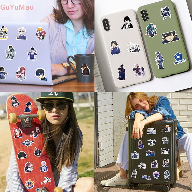 Bộ 50 Miếng Dán Hình Anime Vui Nhộn Trang Trí Laptop / Sổ Tay