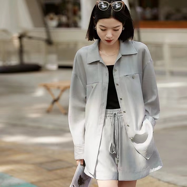 Áo Khoác Sơ Mi Chống Nắng Acetate Nhập Khẩu Mùa Hè Đa Năng Cười Hange Liuying FF
