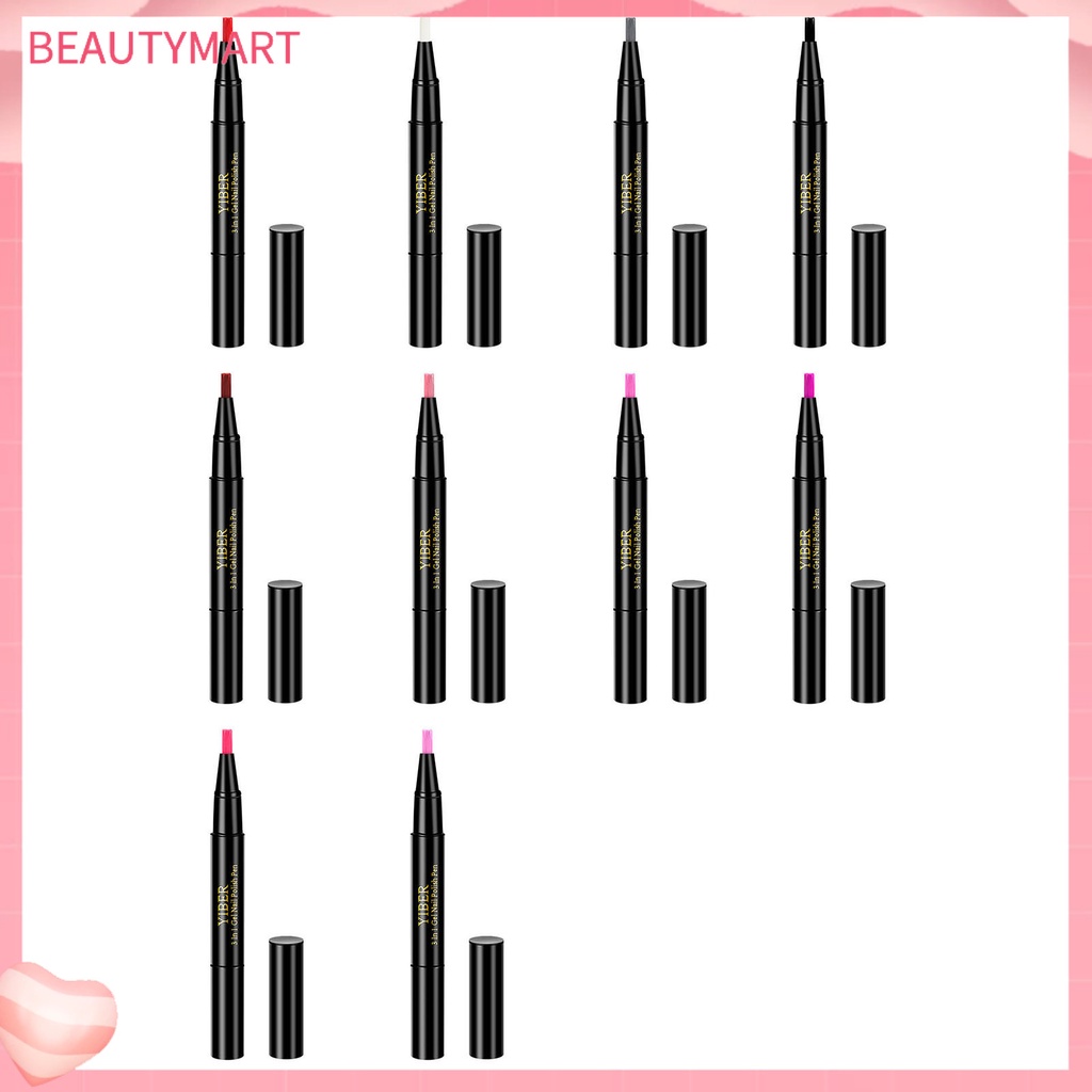 Bút Sơn Móng Tay 8ml YIBER Resin Tự Nhiên An Toàn Cho Sức Khỏe 3 Trong 1