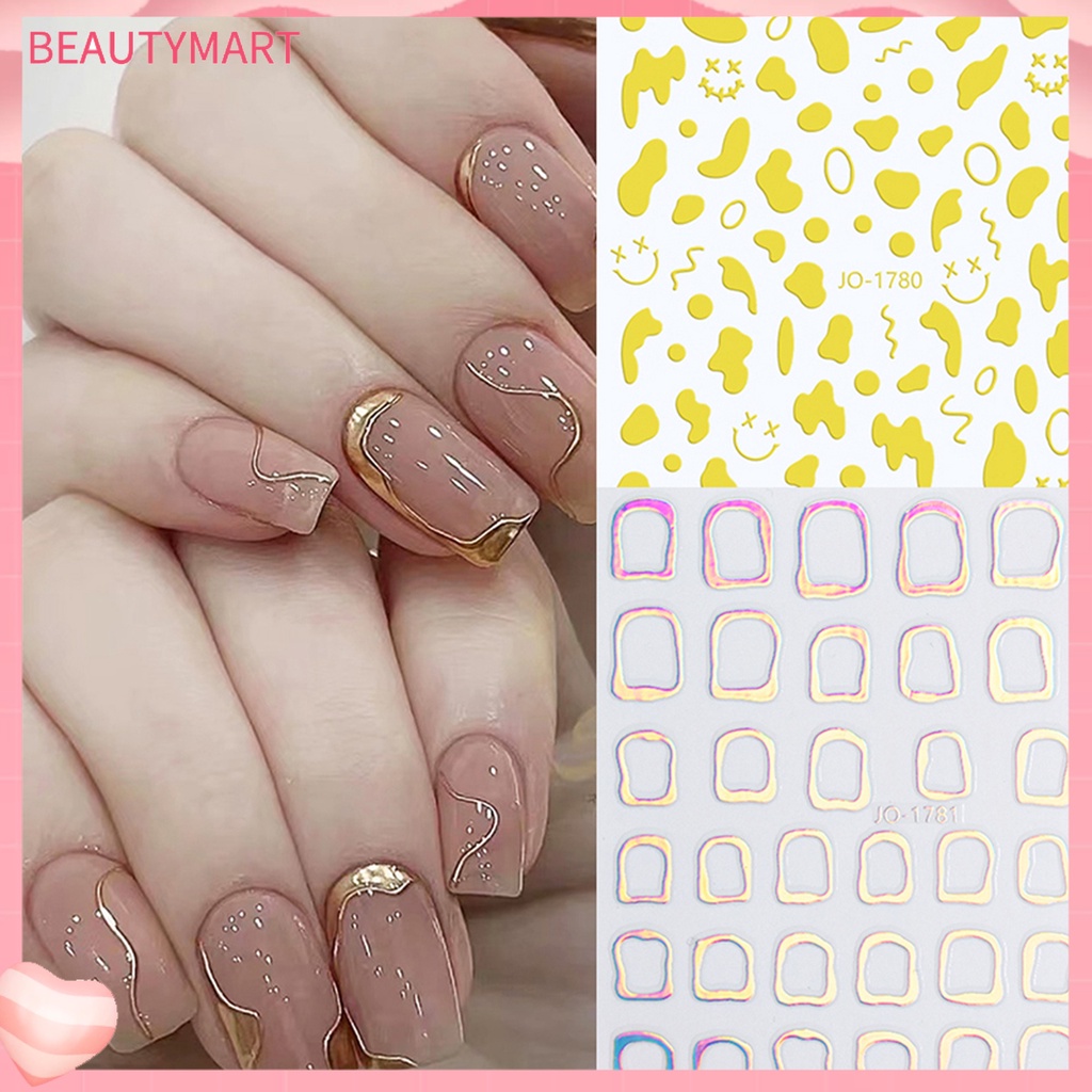 Miếng Dán Trang Trí Móng Tay Lấp Lánh Nhiều Màu Sắc