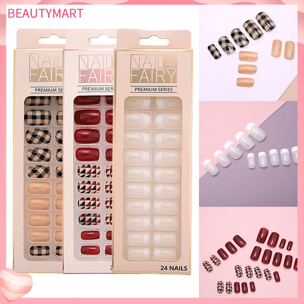 1 Hộp Móng Tay Giả Lấp Lánh Lâu Trôi Không Mùi Cho Salon