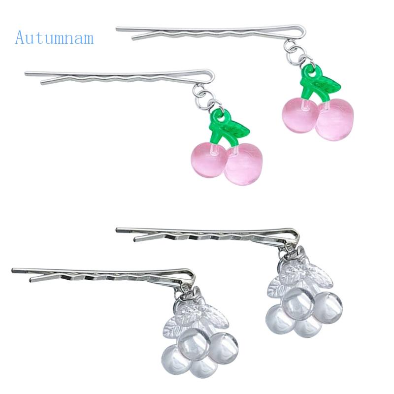 Kẹp Tóc Hình Trái Cherry Đính Pha Lê Thời Trang Cho Nữ