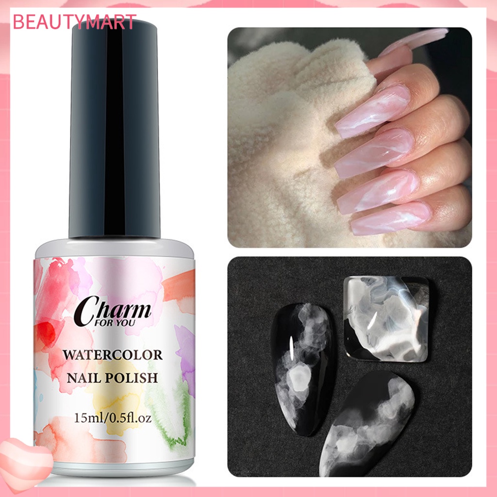 Sơn Móng Tay Dạng Lỏng 15ml Khô Nhanh Không Tẩy Rửa Hiệu Ứng Gradient Bằng Nhựa Resin