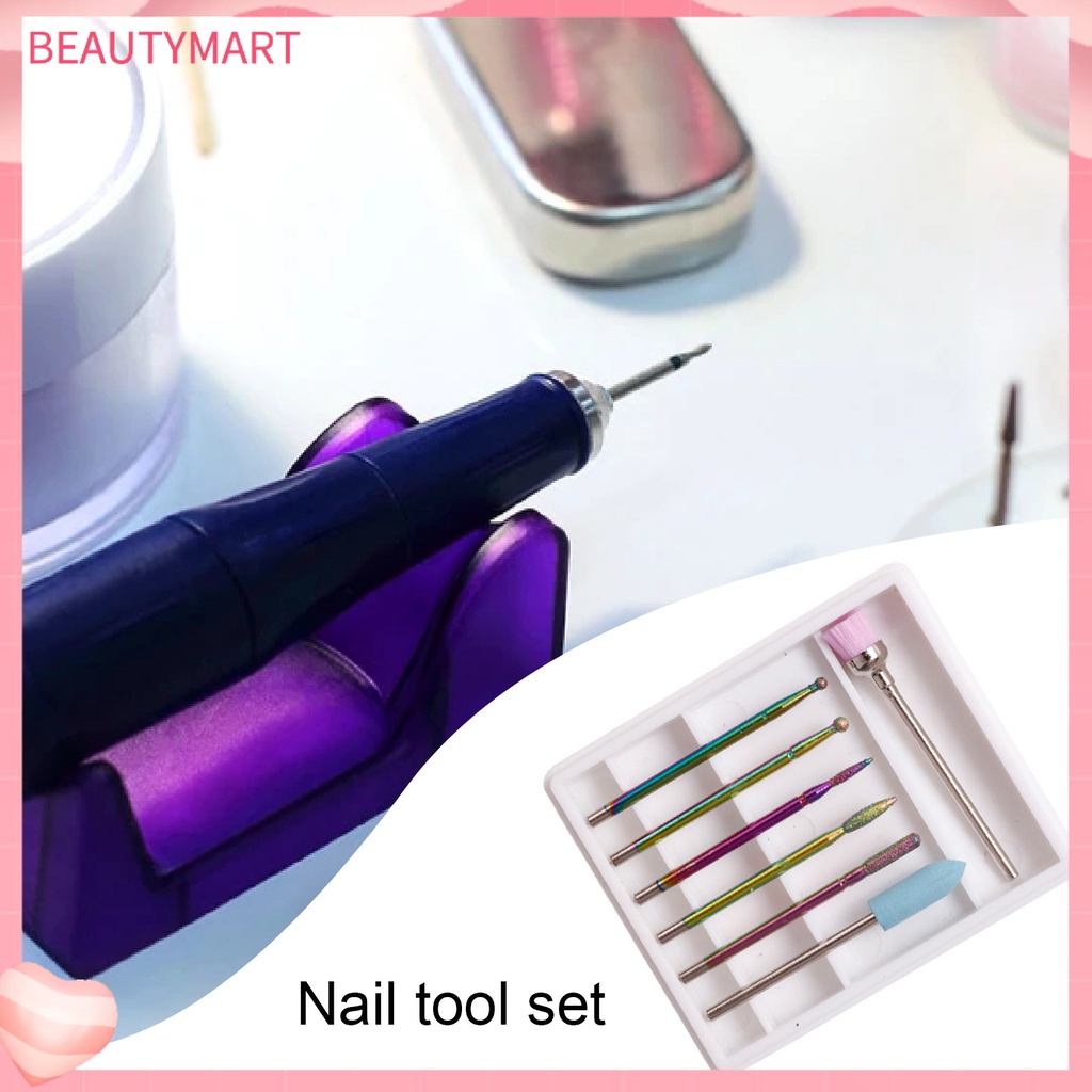 1 Bộ Đầu Mài Móng Tay Bằng Thép Vonfram Chuyên Nghiệp