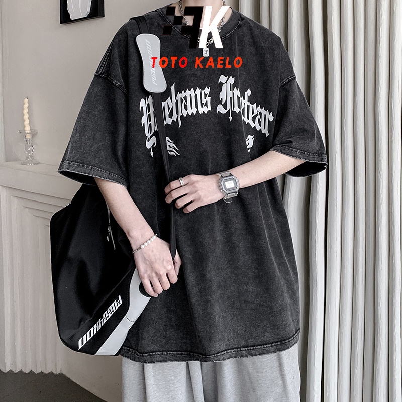 Áo thun unisex GEWENNI JUN0319 ngắn tay in chữ phong cách hip hop