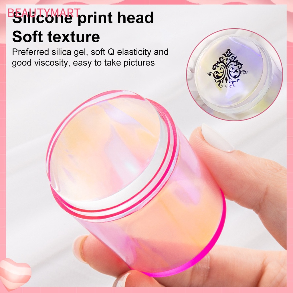 1 Bộ Dụng Cụ Đóng Dấu In Hình Móng Tay Mềm Mại Co Giãn Tốt Dành Cho Bạn Nữ