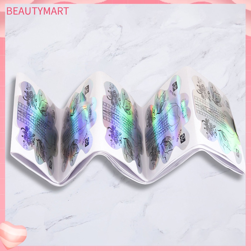 Bộ 100 Miếng Dán Định Hình Móng Tay Bằng Nhựa Acrylic Chống Ẩm Họa Tiết Tinh Tế