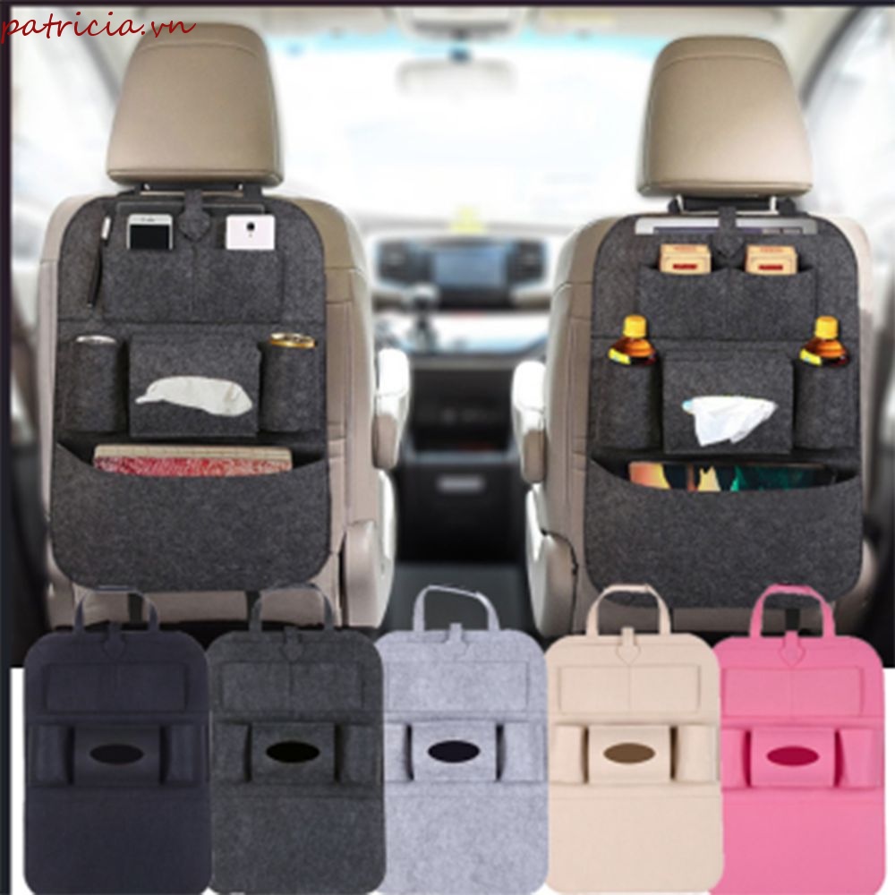 Túi Lưới Co Giãn Đựng Đồ Treo Lưng Ghế Xe Hơi Chống Nước Có Màn Hình Cảm Ứng Trang Trí Bảo Vệ Cho Bé