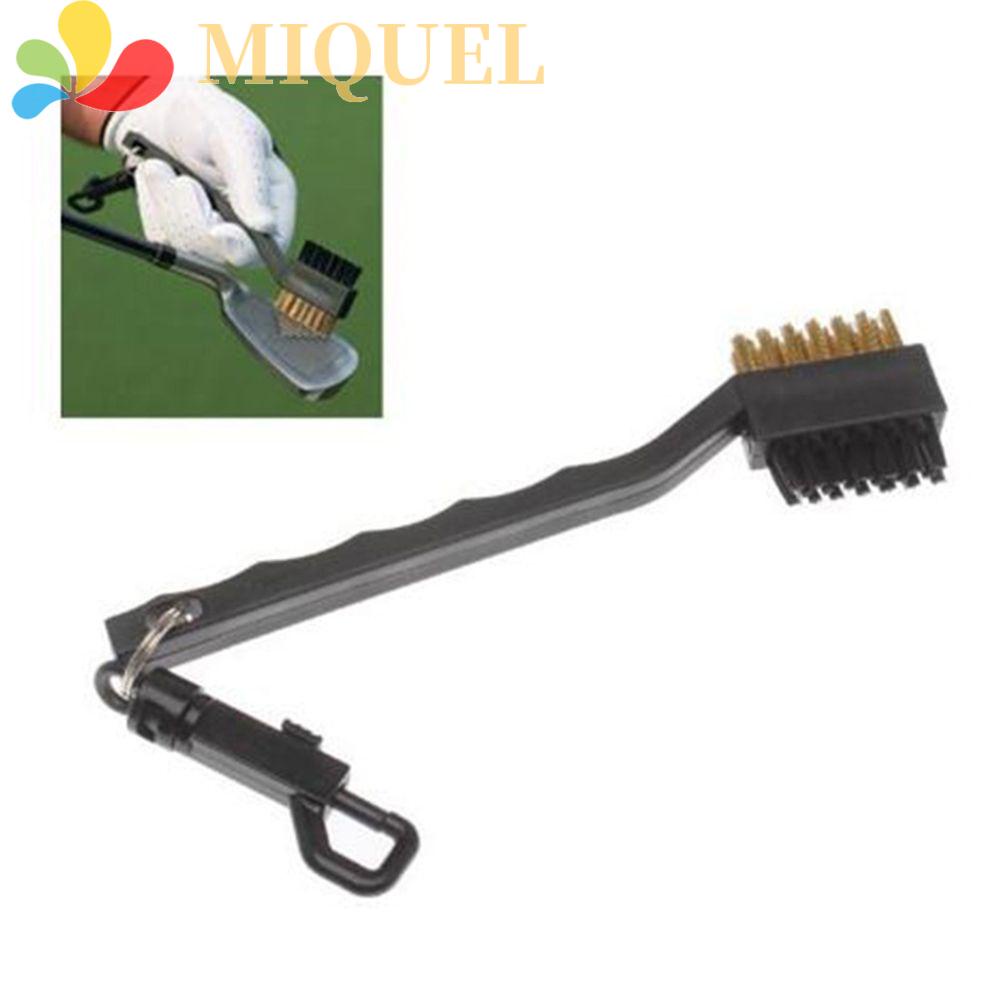 Bàn Chải Nylon Đánh Golf 2 Mặt Màu Đen Gọn Nhẹ Kèm Kẹp Tiện Dụng