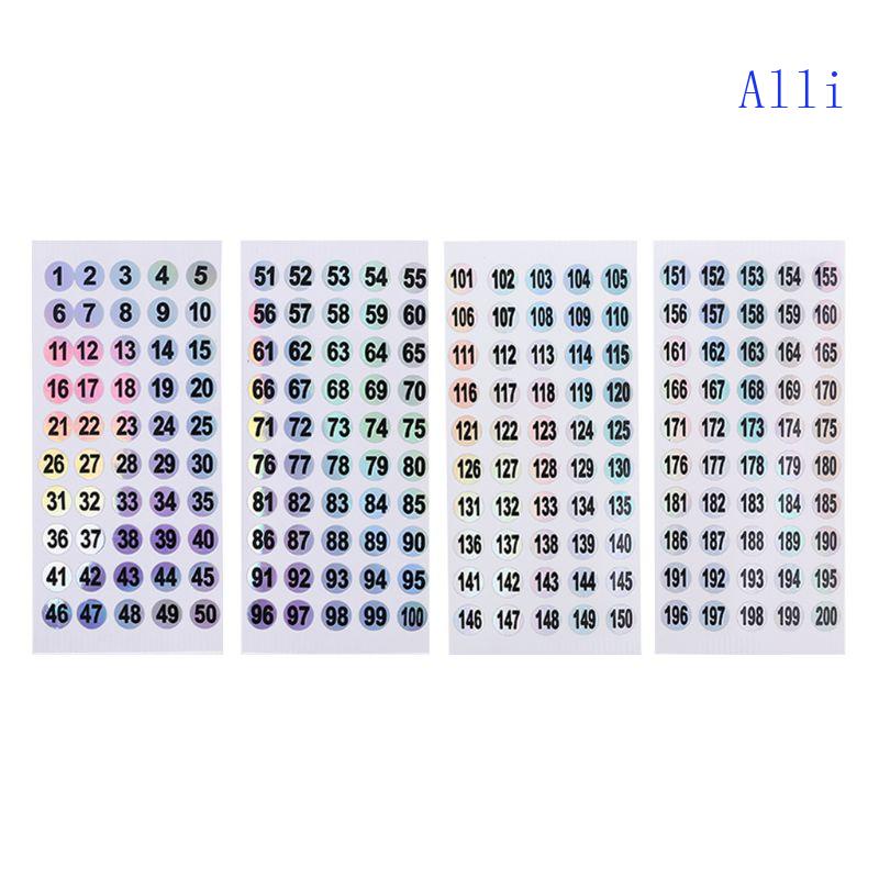 Nhãn Dán Kỹ Thuật Số Tự Dính Chống Thấm Nước Từ 1 Đến 200