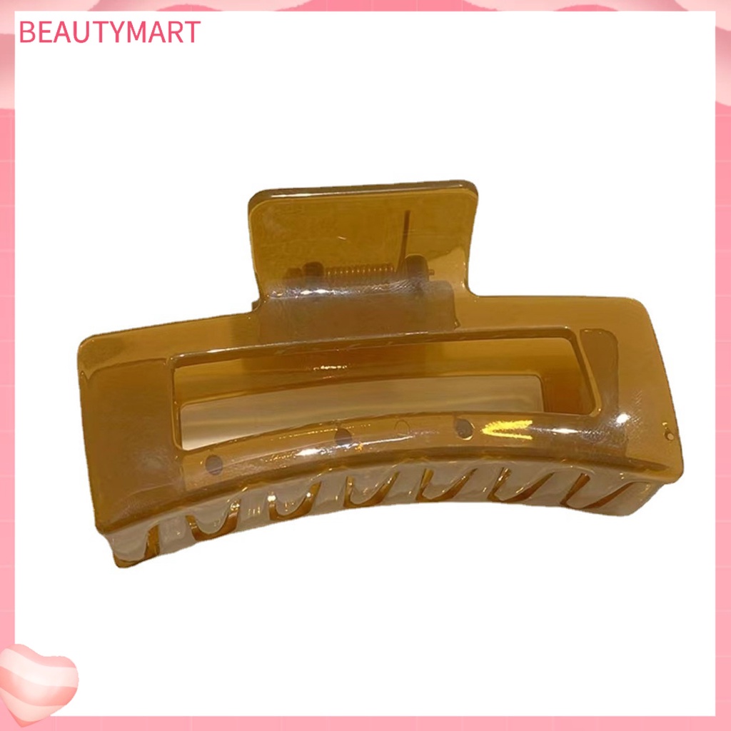 Kẹp Tóc Hình Vuông Cỡ Lớn Thiết Kế Trong Suốt Chống Trượt Tiện Dụng Cho Nữ