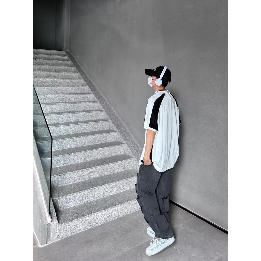 Áo Thun Tay Ngắn Mỏng Màu Sắc Tương Phản Phong Cách Mỹ Thời Trang Mùa Hè Cao Cấp Cho Nam